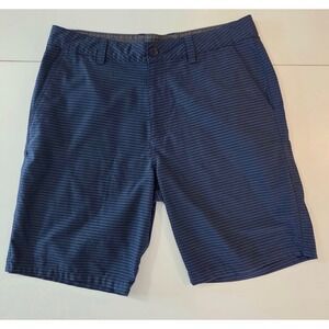 O'Neill Mens Shorts Navy Blue Striped Size 34 RN 85773